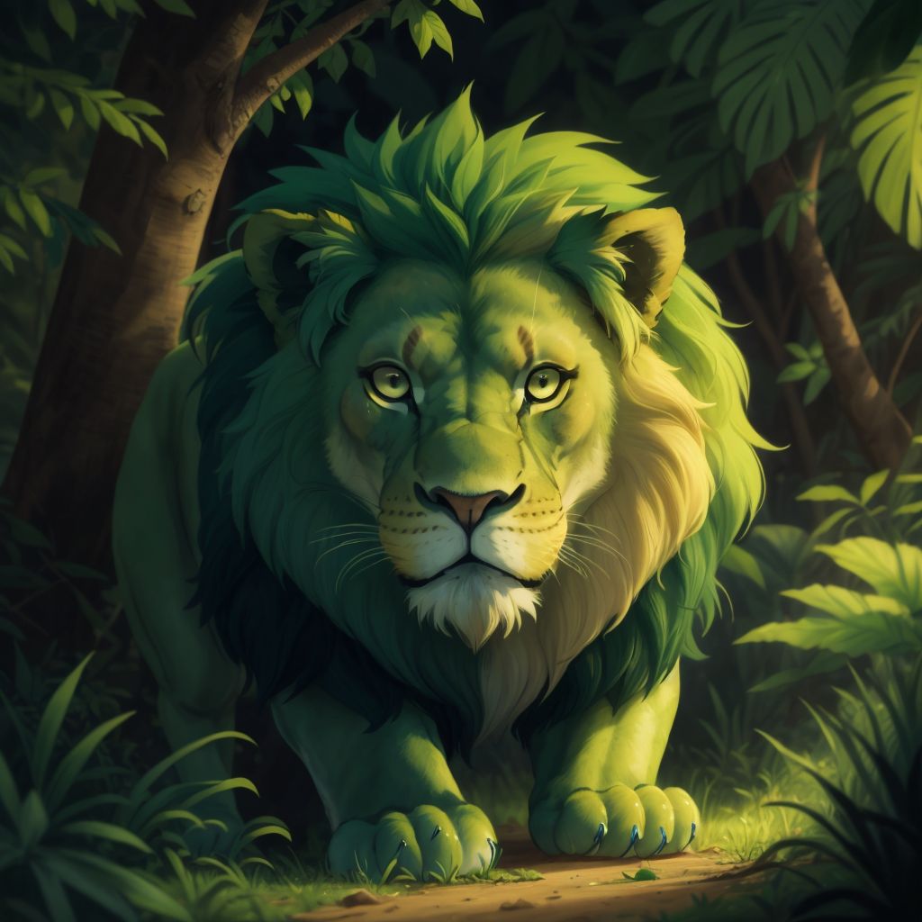 The Friendly Green Lion